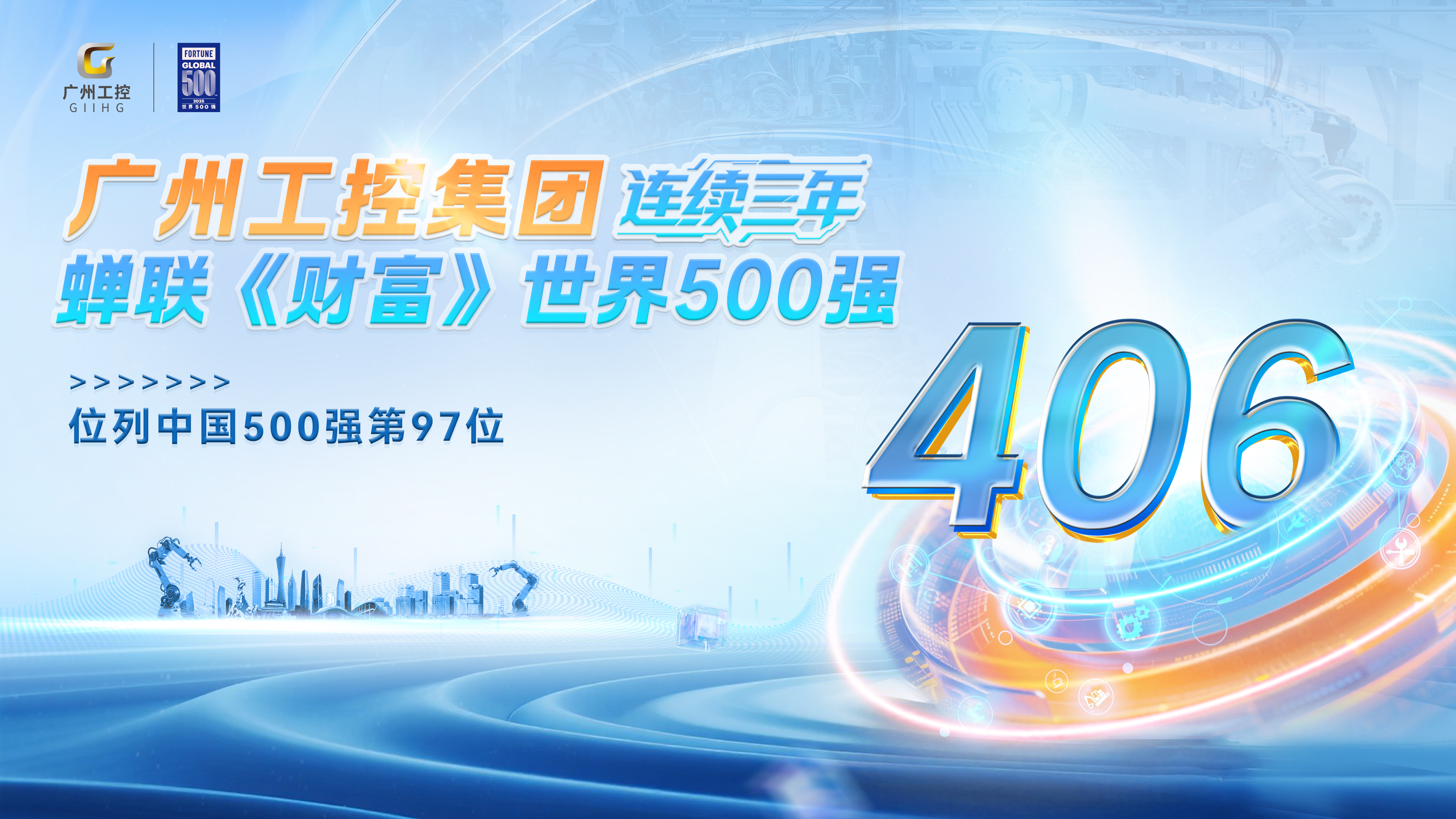 Guangzhou Industrial Control Group ranks on the Fortune Global 500 for the third time